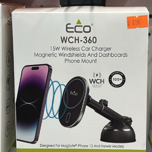 🔹 ECO WCH-360 – מטען אלחוטי מגנטי לרכב (MagSafe)